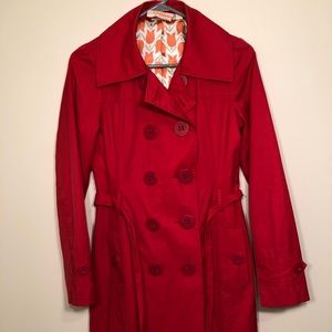 Red trench coat